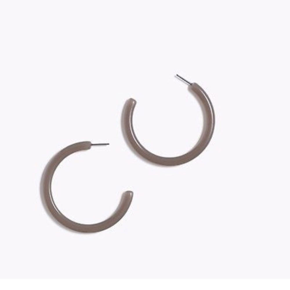 J. Crew Lucite Gray Hoops
